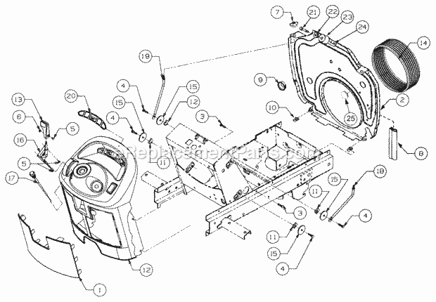 Bulkhead, Dash Panel And Engine Controls Diagram and Parts List for GT2521-48 13A-278M710 Cub Cadet Lawn Tractor
